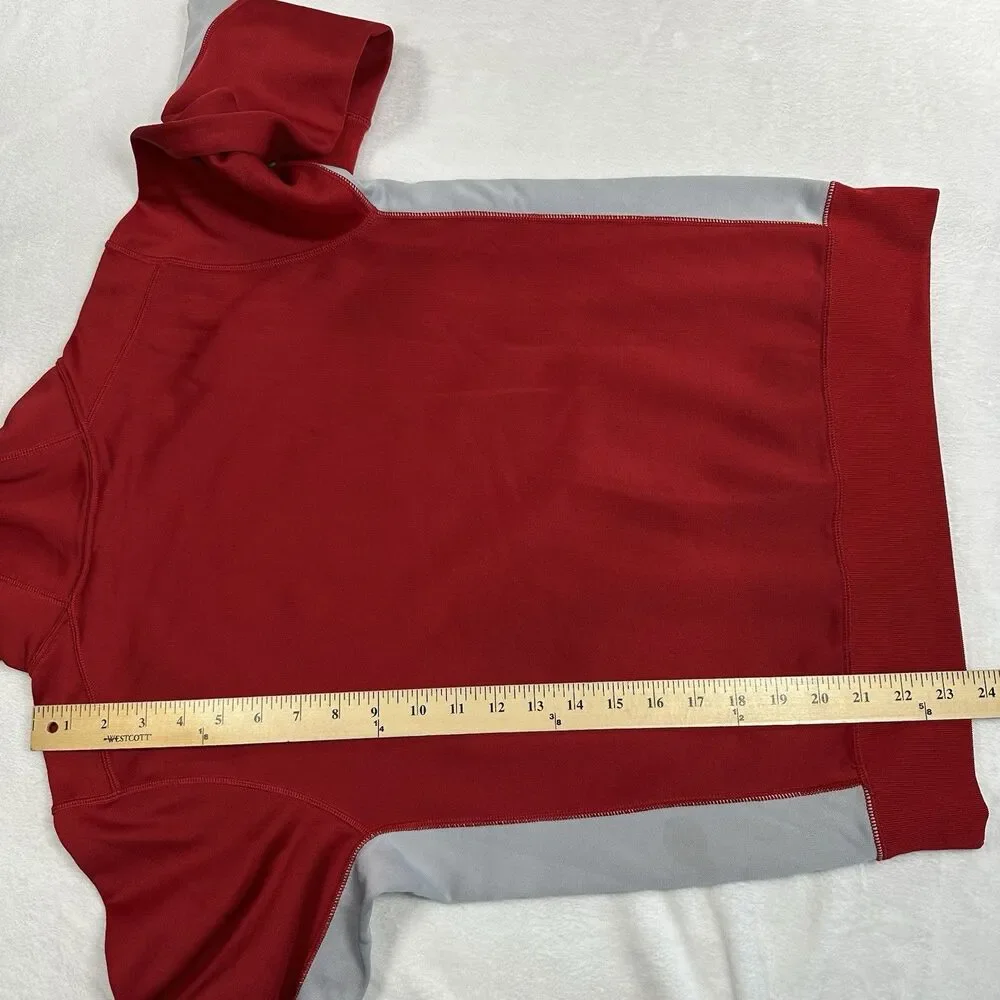 Nike Therma-FIT Football Hoodie Mens‎ XL Red Gray Pullover Sweatshirt Athletic